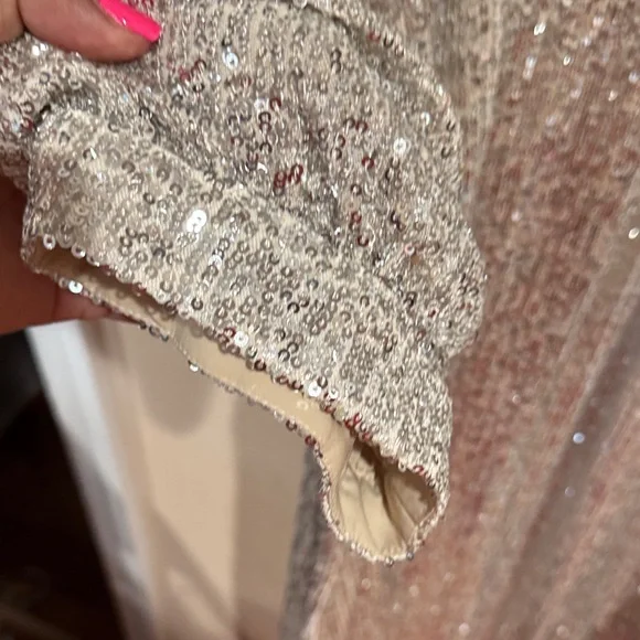 Everly Silver Sequin Dress - Picture 9 of 10